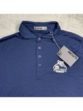 G/FORE Mens M Penn State Happy Valley United Navy Polo Shirt Short Sleeve Golf